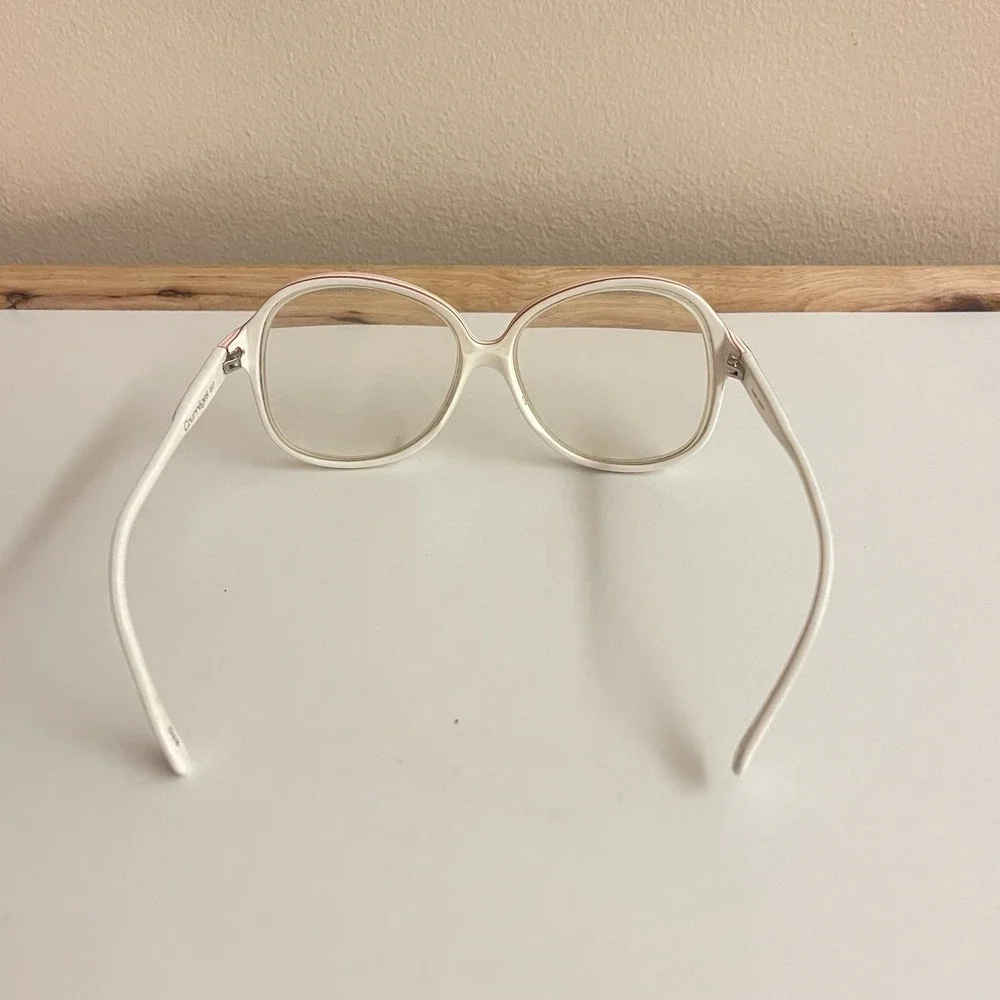 Vtg courreges 807 glasses Pink Boho Grandma Core 57-15 140‎ C3 50s Oversized